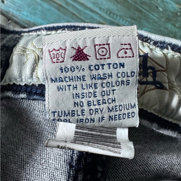 Von Dutch Vintage Acid Wash Ribbon Cut Out Jeans Size 26 100% Cotton - Picture 14 of 15